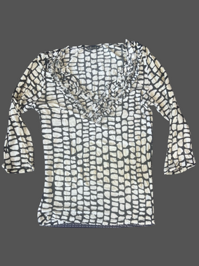 Dunia Ruffled V-neck Blouse